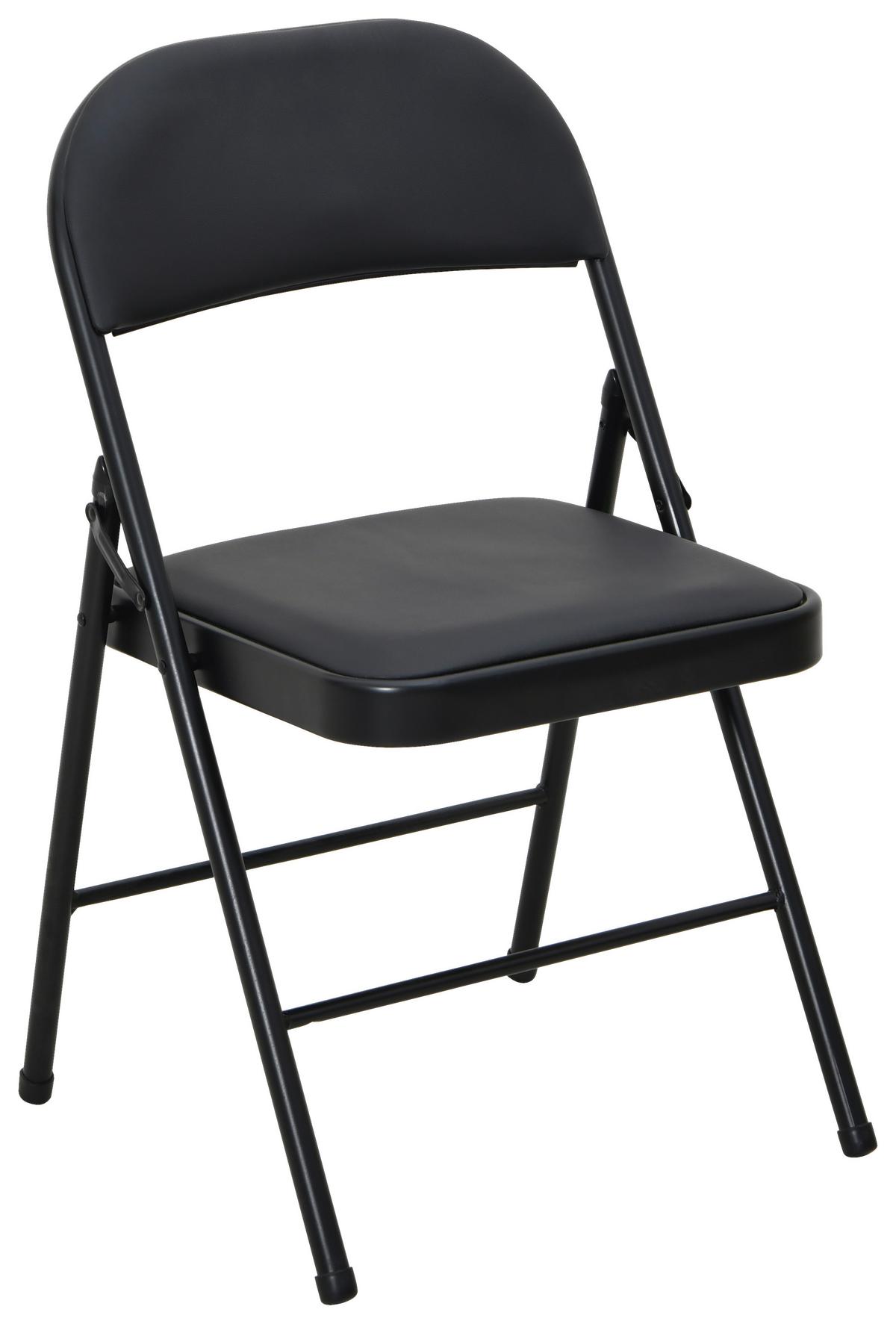 Scaun pliabil WALTER - negru, Modern, metal/textil (46,5/79/49cm) - Modern Living