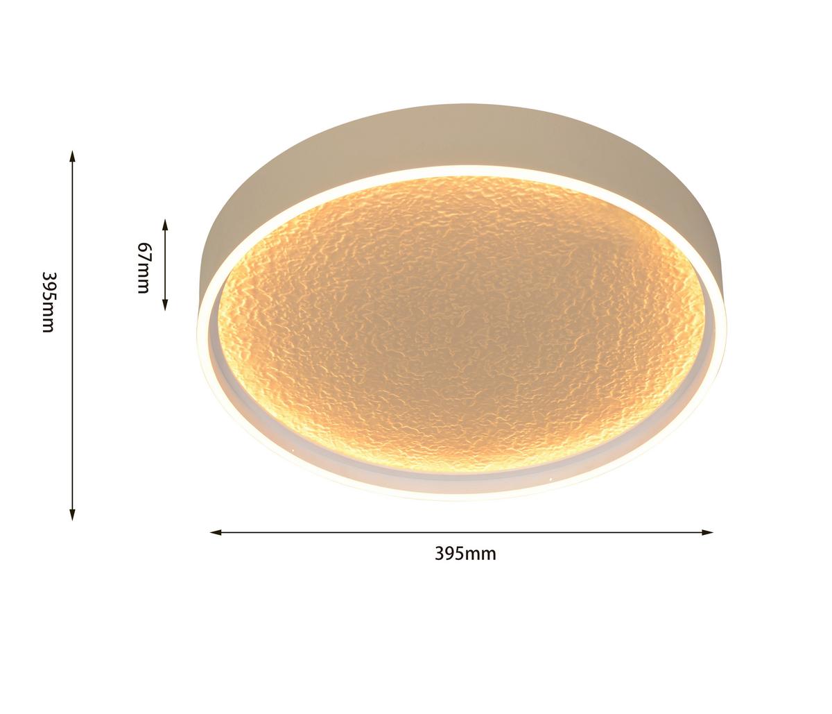 LAMPA SUFITOWA LED 9069-113M BORMES - kolor piaskowy, Basics, tworzywo sztuczne/metal (40/6,5cm)
