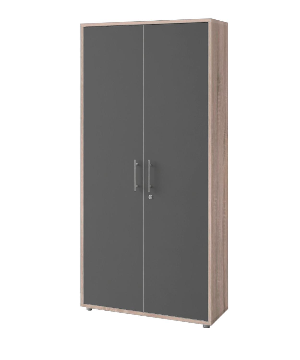 AKTENSCHRANK OFFICE EDITION - Anthrazit/Sonoma Eiche, MODERN, Holzwerkstoff (84,4/185,6/33cm) - MID.YOU