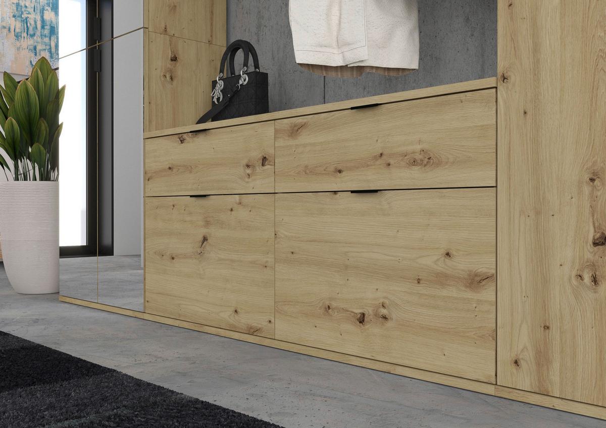 Garderobe Projekt X ca. 273x193 cm Artisan Eiche - KONVENTIONELL, Glas/Holzwerkstoff (273/193/34cm) - MID.YOU