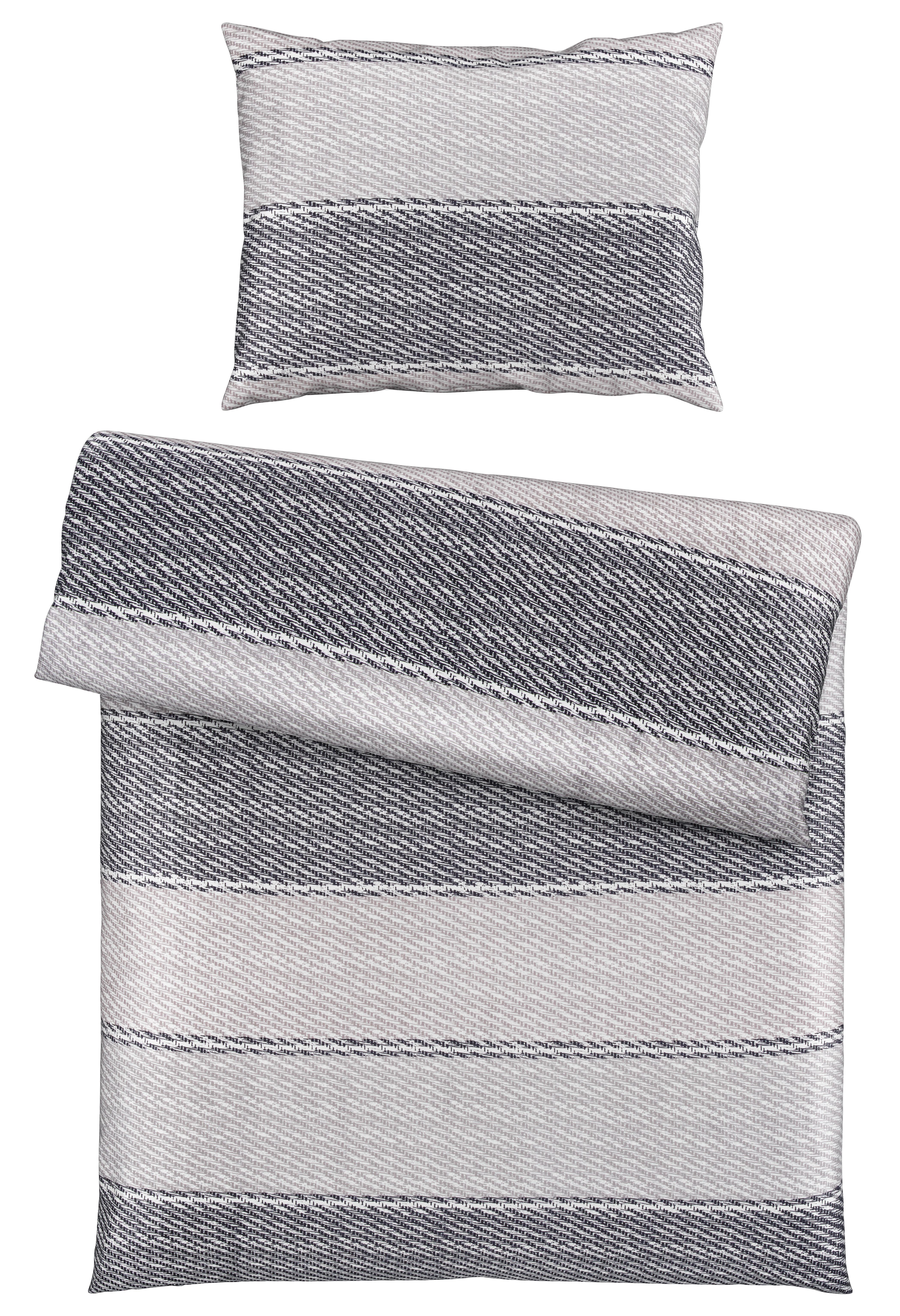 Bettwäsche Bio Eva Design ca. 160x210cm - Taupe, Modern, Textil (160/210cm) - ecoTree