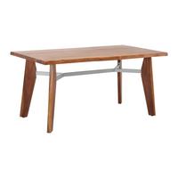 Esstisch Jasper Akaziefarben/ Grau Echtholz ca. 160/90/75 cm - Grau/Akaziefarben, MODERN, Holz/Metall (160/90/75cm) - Bessagi Home