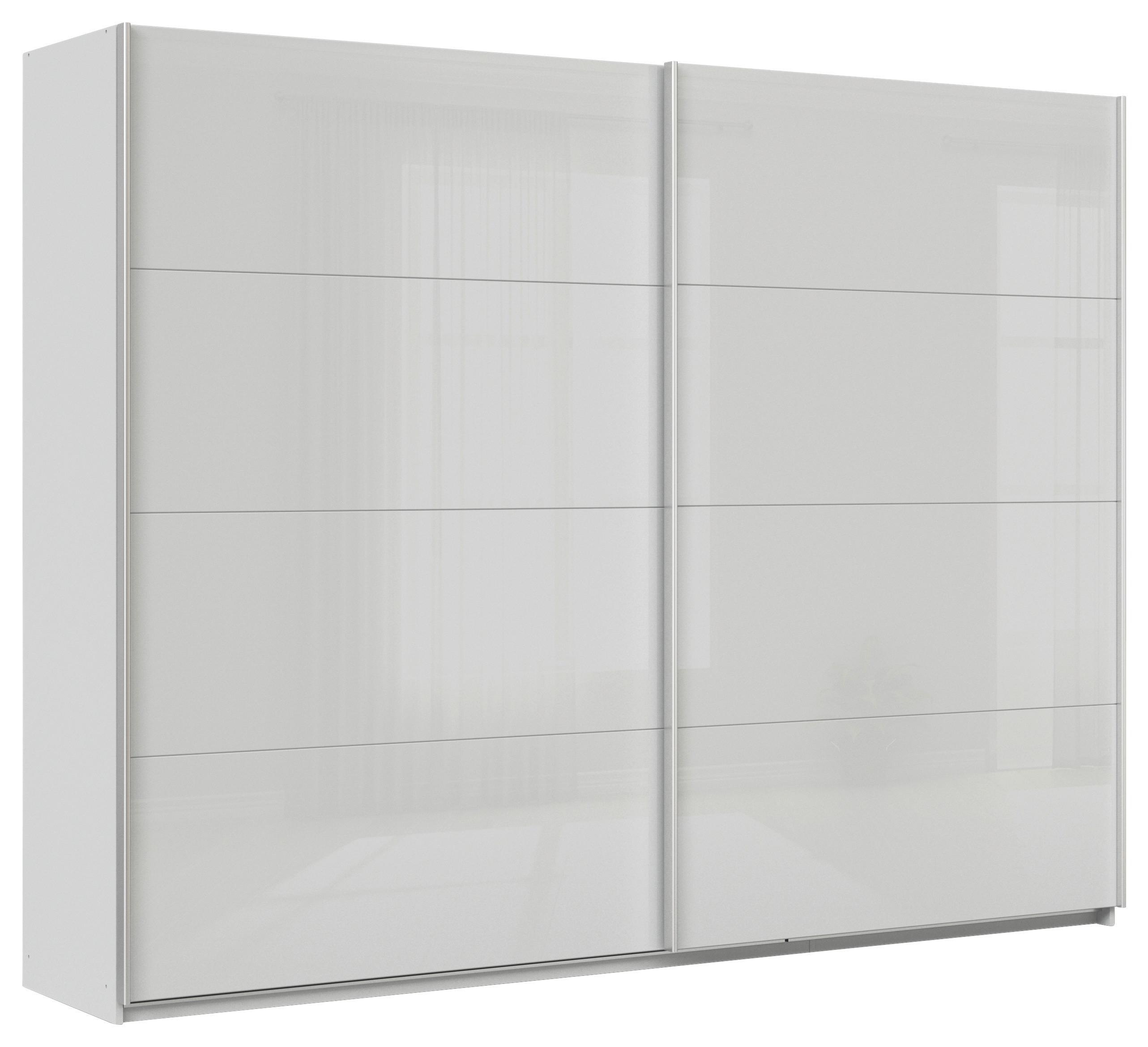 DULAP USI CULISANTE FELDKIRCH - gri deschis/gri lucios intens, Modern, sticlă/material pe bază de lemn (271/210/62cm)