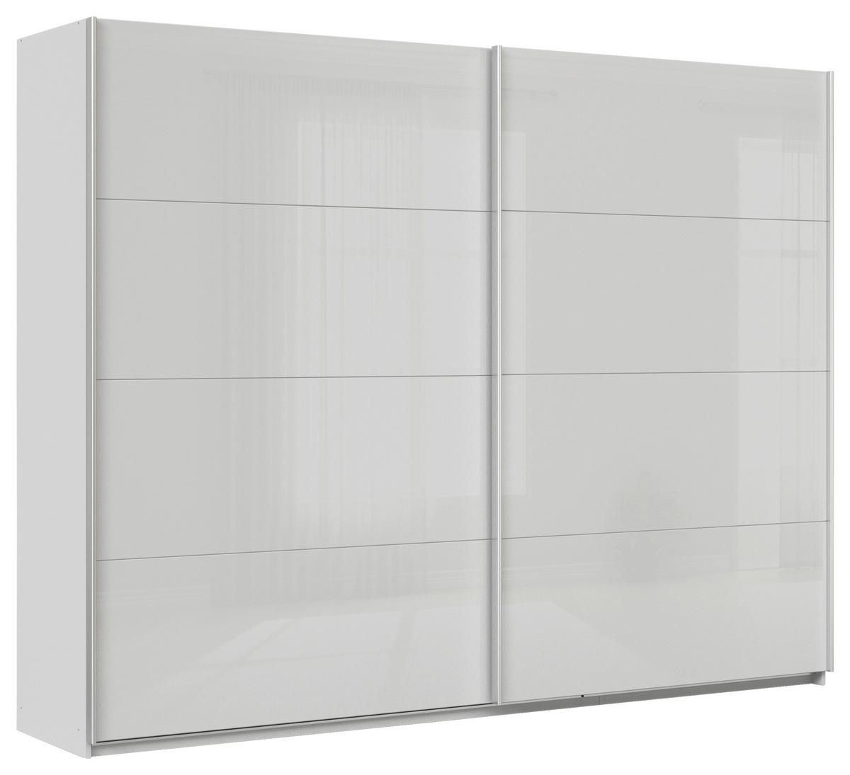DULAP USI CULISANTE FELDKIRCH - gri deschis/gri lucios intens, Modern, sticlă/material pe bază de lemn (271/210/62cm)