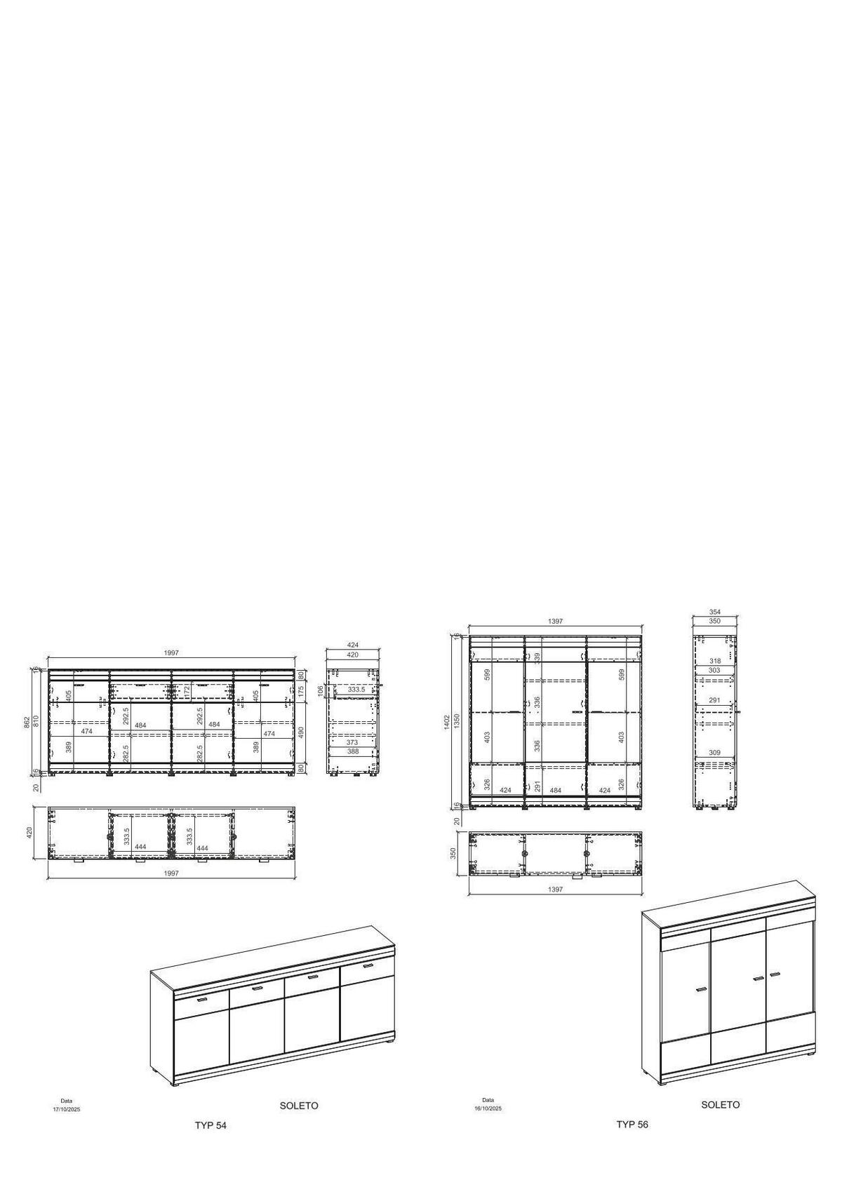 WOHNWAND SOLETO - Eichefarben/Graphitfarben, Design, Glas/Holzwerkstoff - MID.YOU