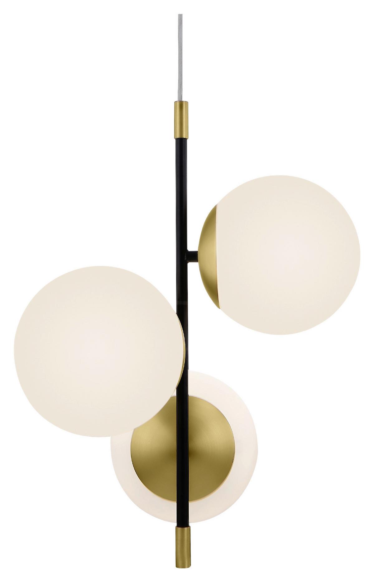 PENDELLEUCHTE NOSTALGIA - Weiss/Goldfarben, Trend, Glas/Metall (33,3/43/33,3cm) - MAYTONI