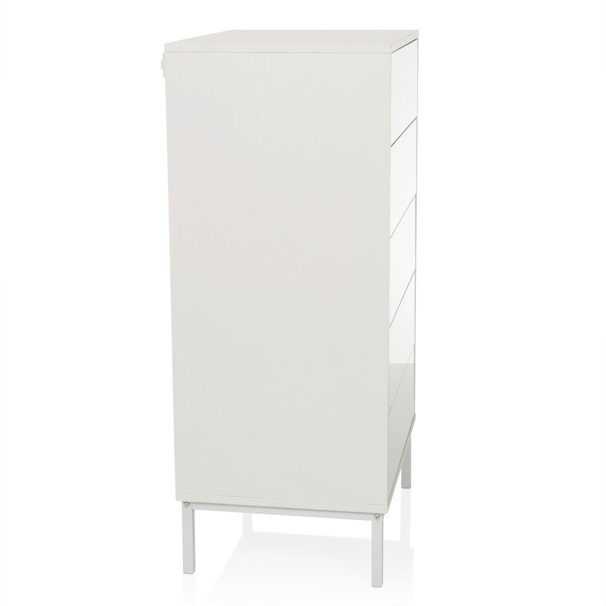 Komoda Bjordal, Bela - bela, Moderno, kovina/leseni material (55/100/40cm) - MID.YOU