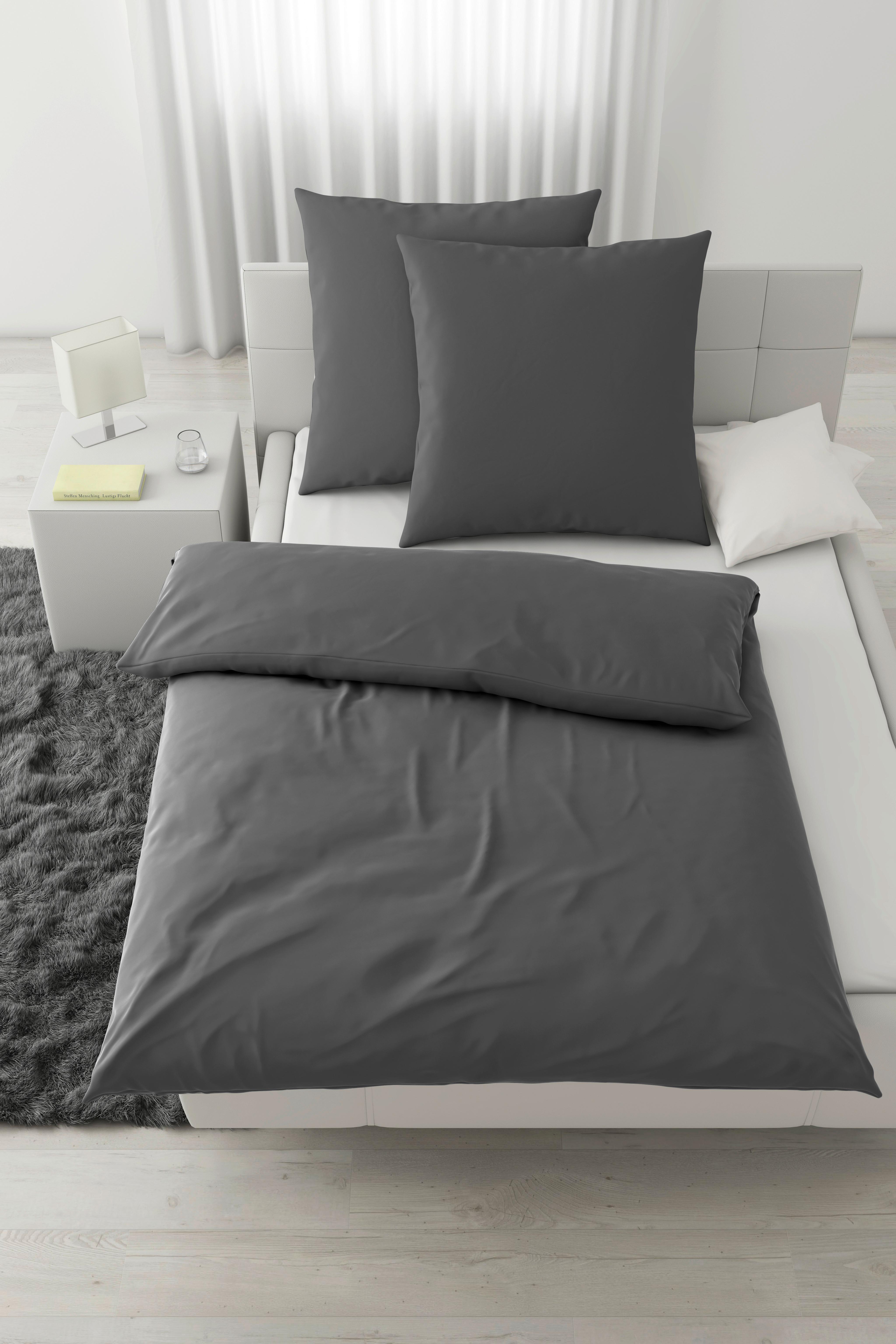 Bettwäsche Victoria XXL Anthrazit ca. 200x200cm - Anthrazit, MODERN, Textil (200/200cm) - Mömax
