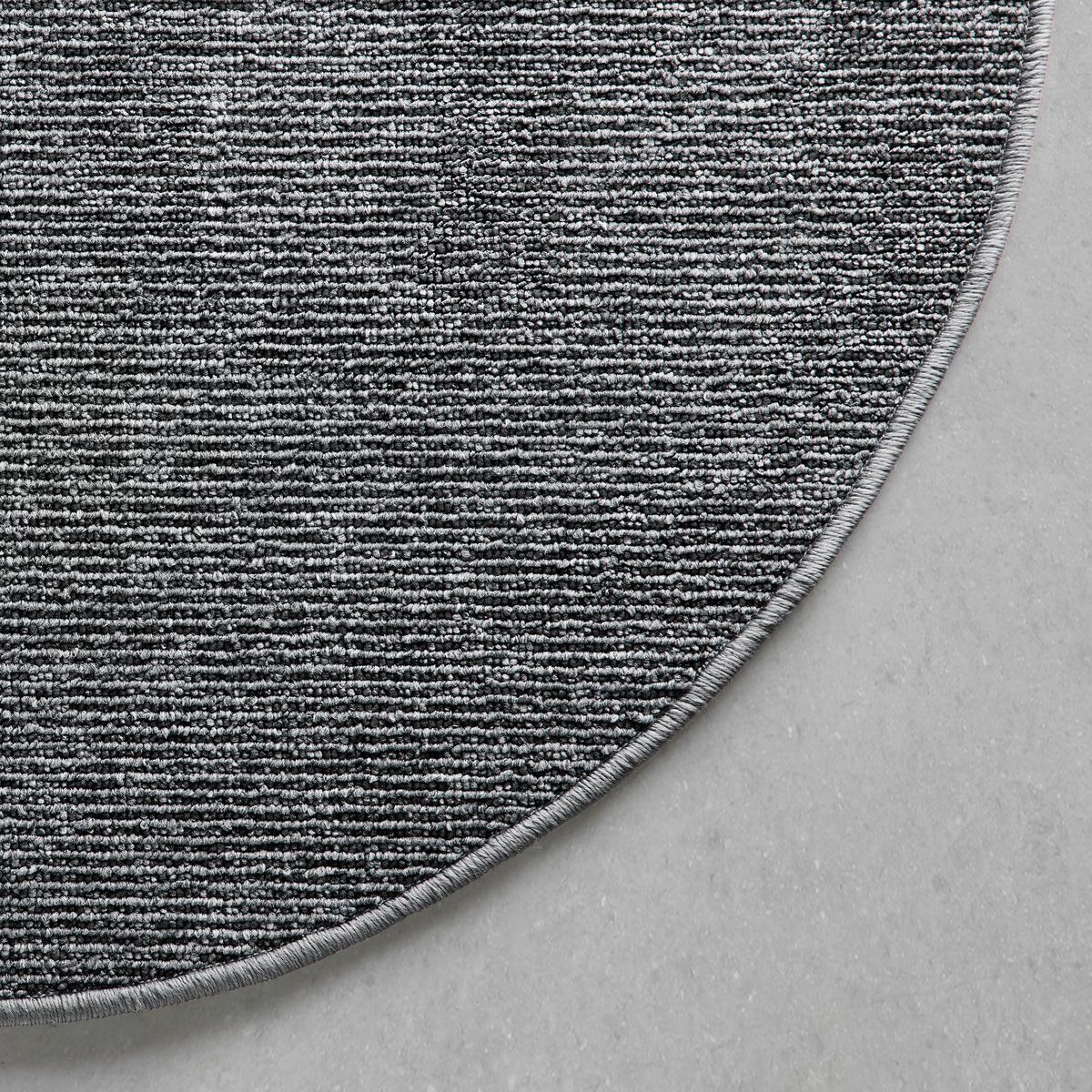 Flachwebeteppich Alex 1 in Anthrazit Ø ca. 80cm - Anthrazit, KONVENTIONELL, Textil (80cm) - Modern Living