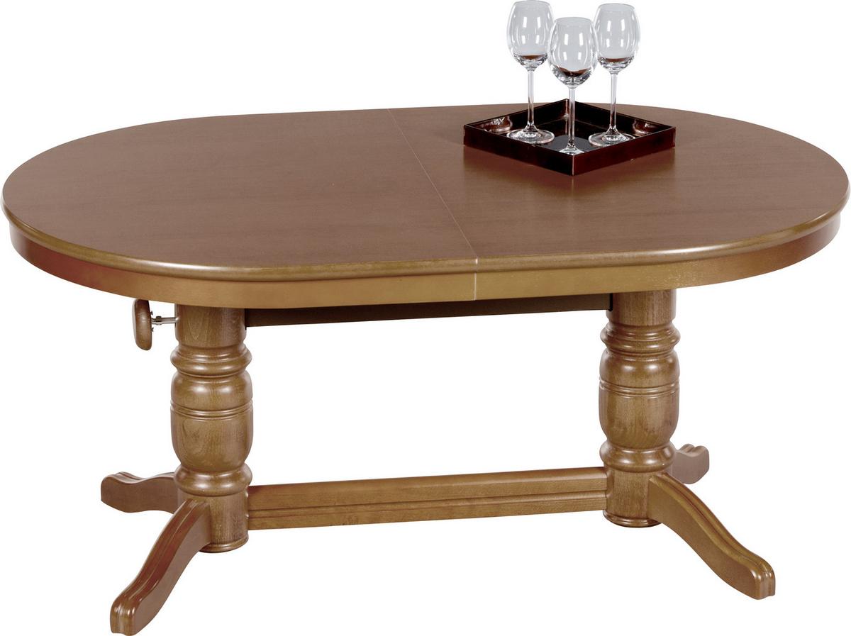 STOLIK KAWOWY RAMSAU - kolor dębowy, Design, materiał drewnopochodny/drewno (120-160/75/56-72cm) - MID.YOU