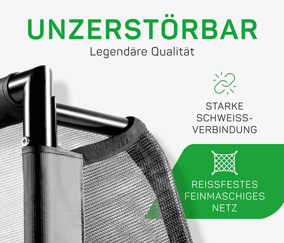 FUßBALLTOR SALTA LEGEND MIT TORWAND - Schwarz, KONVENTIONELL, Kunststoff/Metall (220/170/80cm) - Salta