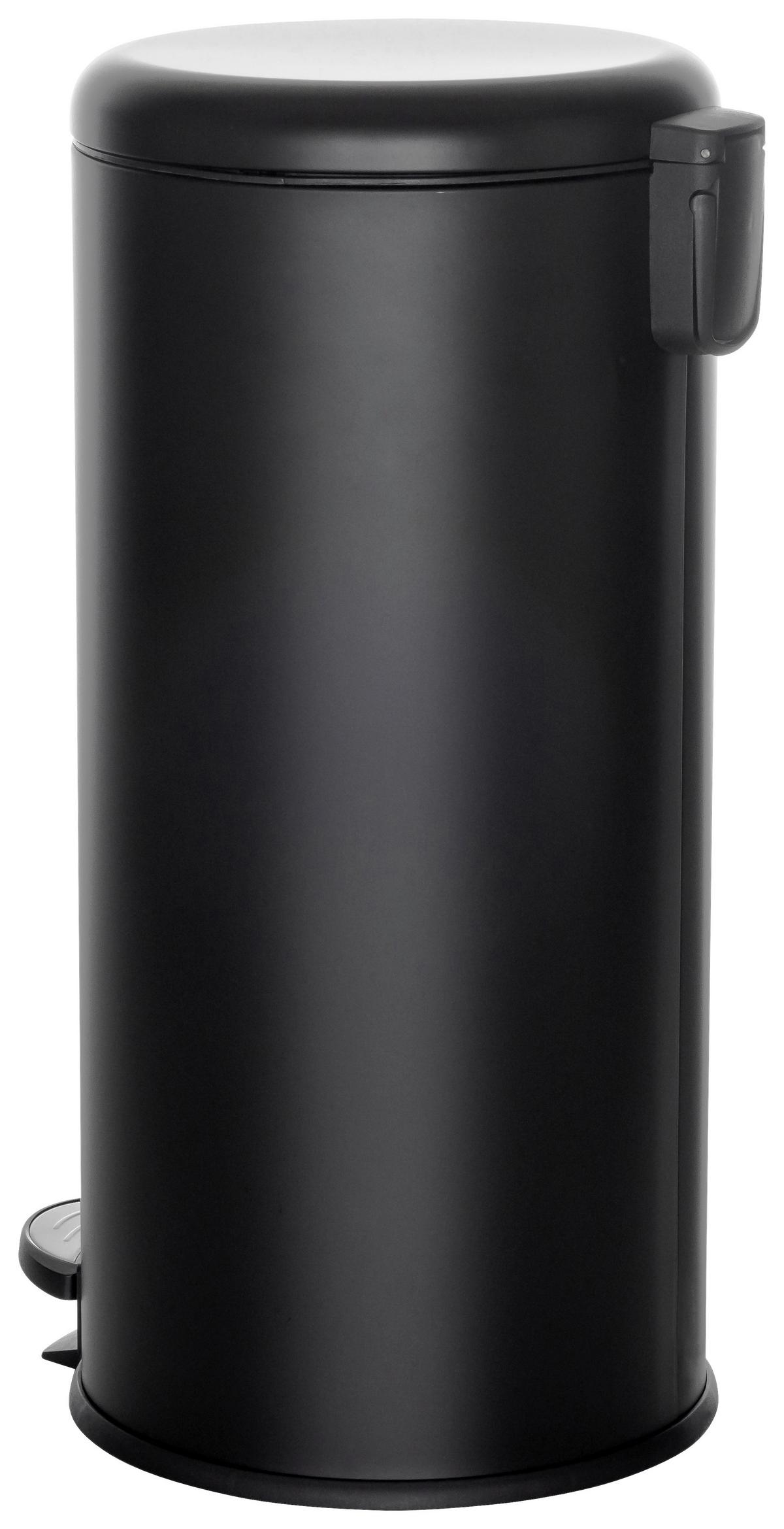 Koš Za Smeti Clean Step, 30 L, Črna - črna, Basics, kovina/umetna masa (30/63,5/30cm) - MID.YOU
