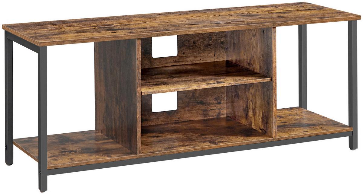 TV-ELEMENT TV STAND - Dunkelbraun/Schwarz, MODERN, Holzwerkstoff/Metall (120/50/40cm) - MID.YOU