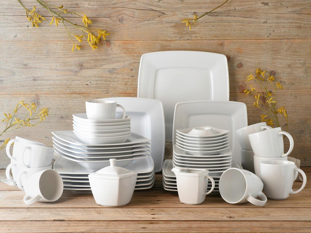 Kombinirani Servis Victoria, 50-Delni - bela, Basics, keramika - Creatable