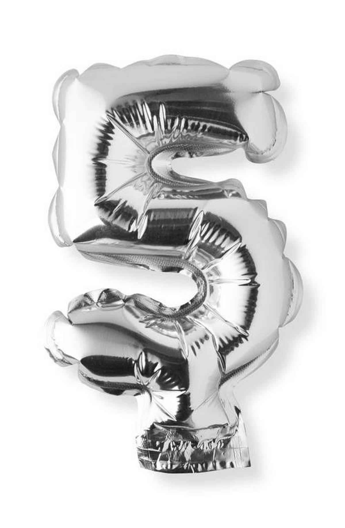 BALON NUMBERS - kolor srebrny/kolor złoty, tworzywo sztuczne (9/15cm) - Modern Living