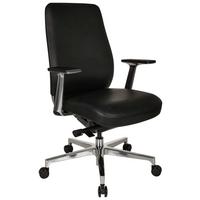 Pisarniški Stol Vermont, Črna - srebrne barve/črna, Basics, kovina/umetna masa (67/110/60cm) - MID.YOU