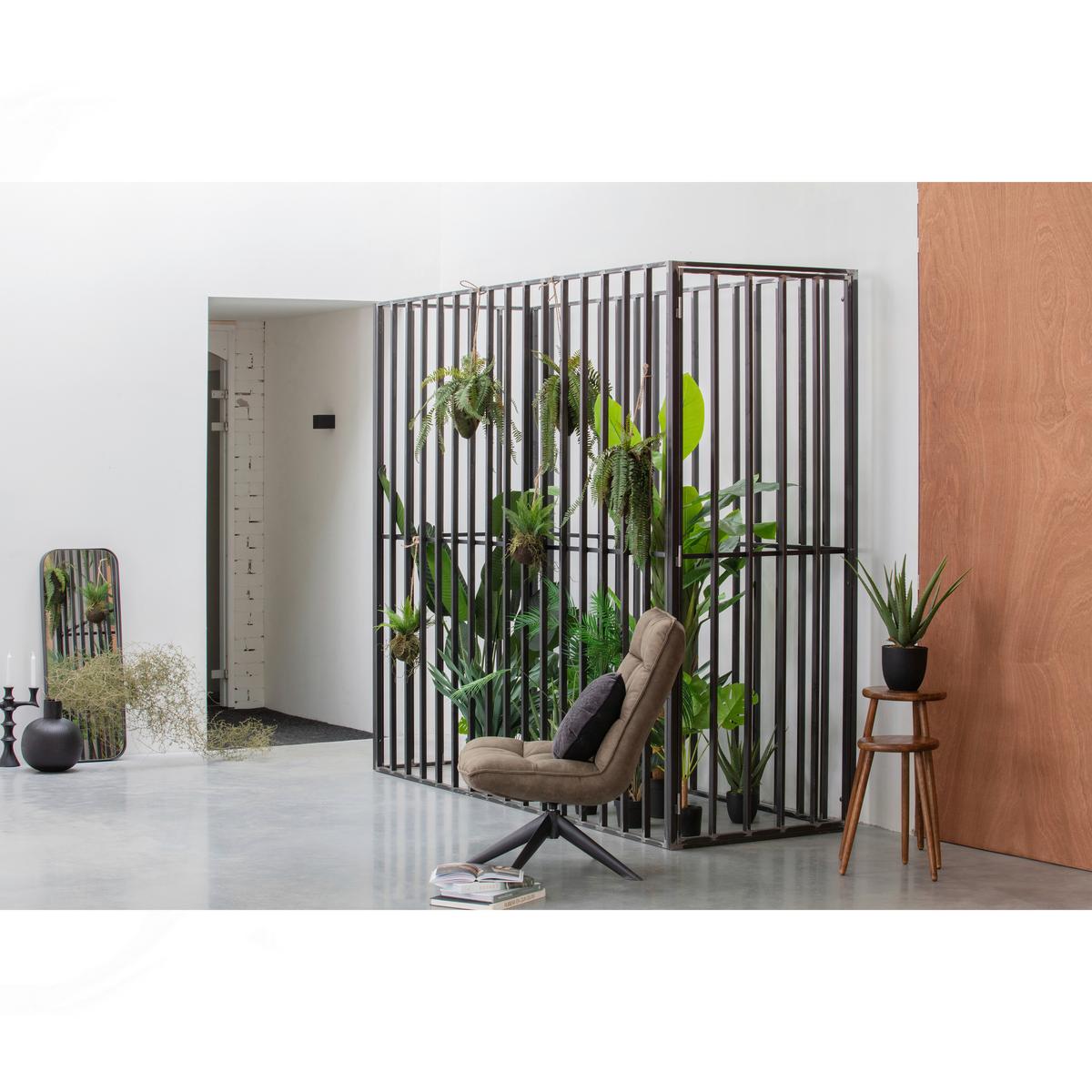 Sessel Jouke Grün B: 70cm - Schwarz/Grün, Design, Textil/Metall (70/97/85cm) - Livetastic