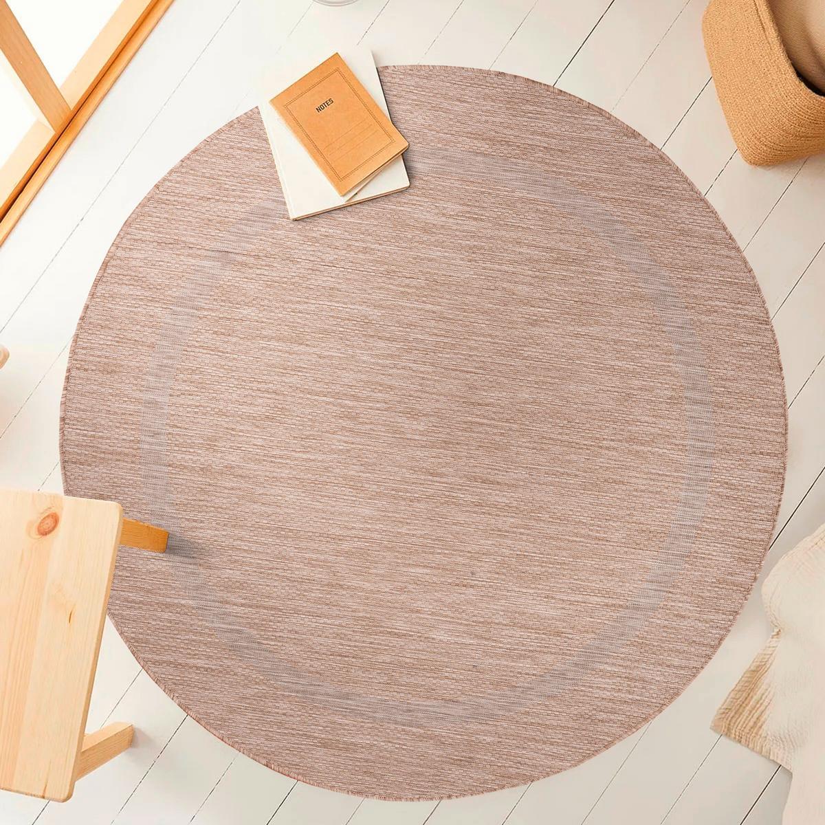 Flachwebeteppich Relax Beige Ø ca. 160cm - Beige, Basics, Textil (160cm) - Novel