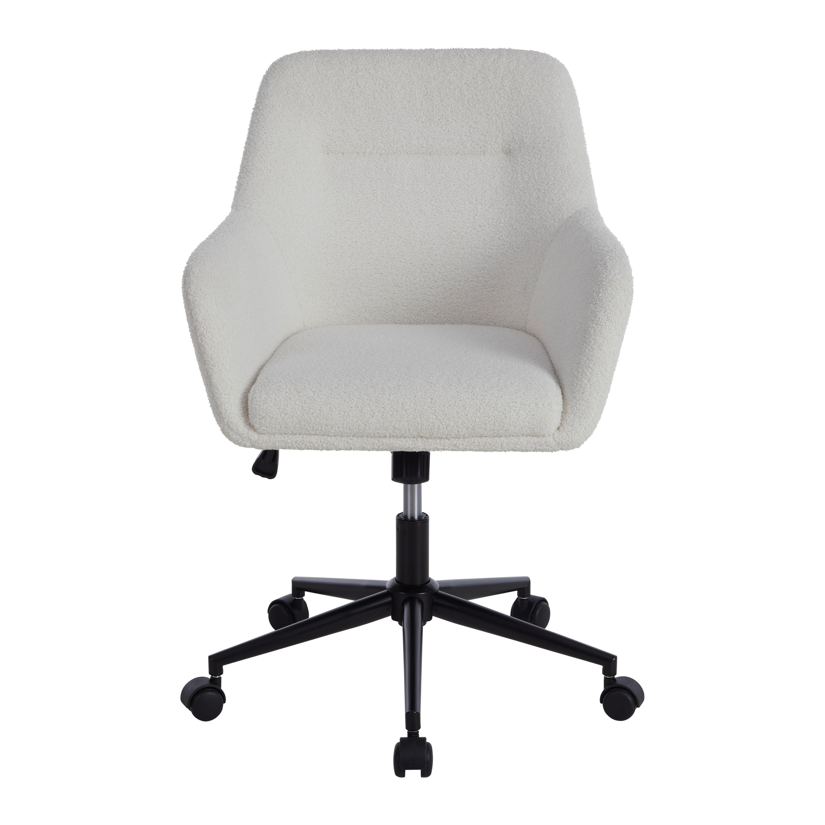 Drehstuhl Debora in Weiß - Weiß, LIFESTYLE, Textil/Metall (62/85,5-93,5/57cm) - Mömax
