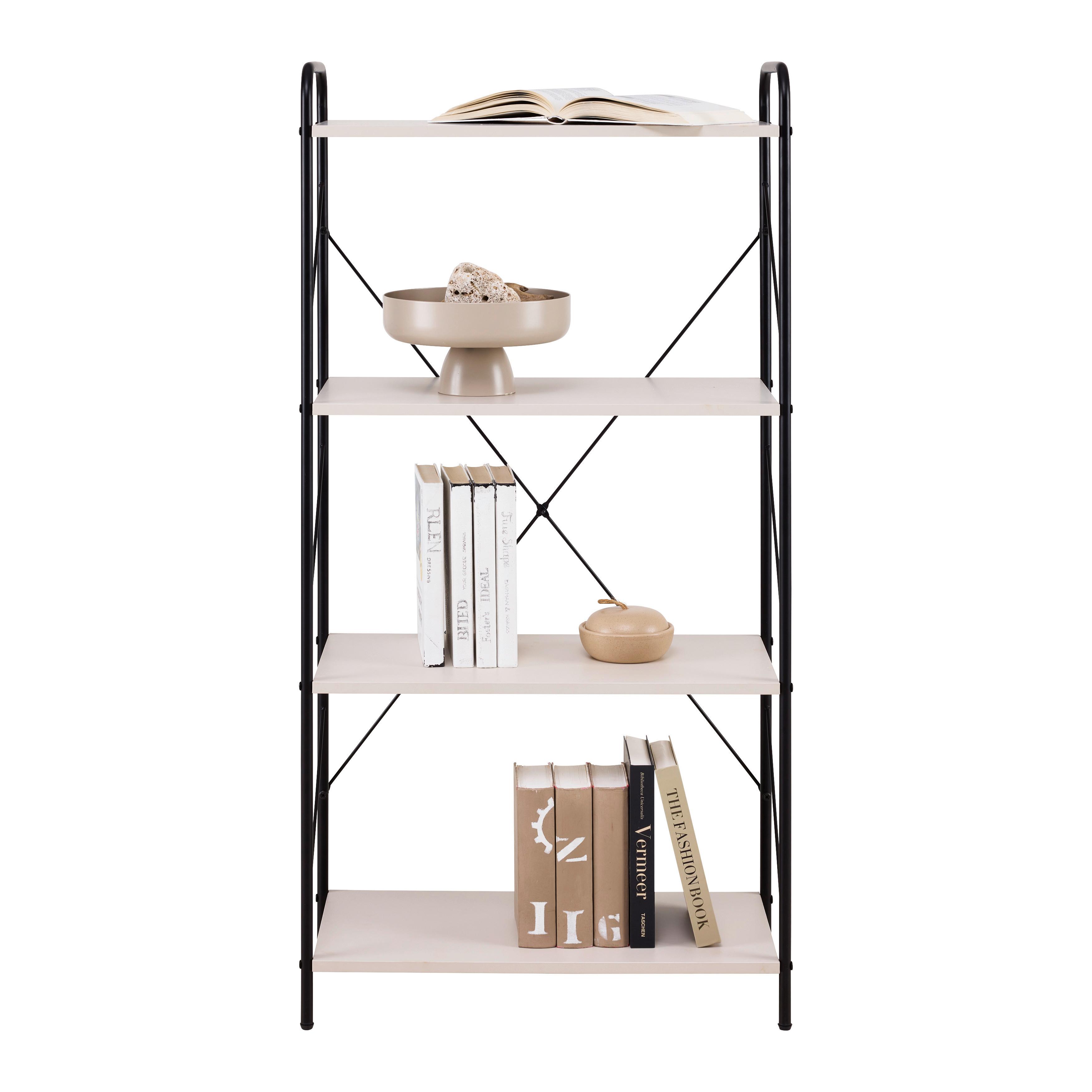 HYLLA TOM -EXKLUSIV- - svart/kashmir, Modern, metall/trämaterial (63.2/125/30cm) - Mömax