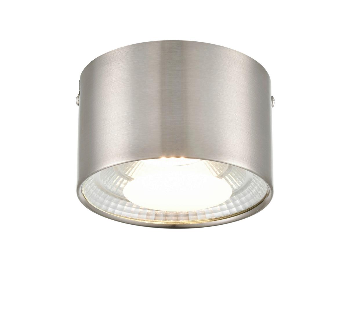 Deckenleuchte Hermo max. 12 Watt - Transparent/Nickelfarben, Modern, Kunststoff/Metall (11/7cm) - Modern Living