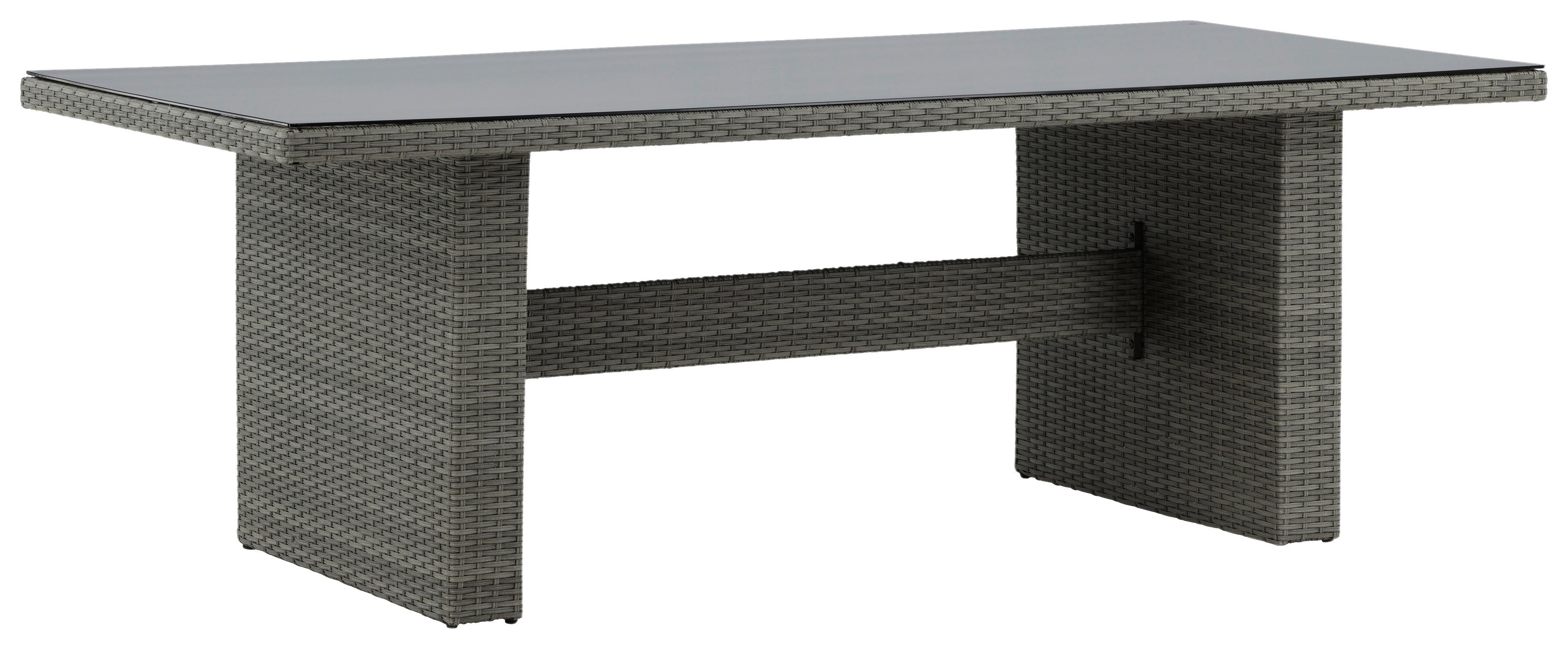 Gartentisch Padova ca. 200x100x74 cm Grau - Grau, KONVENTIONELL, Kunststoff (200/100/74cm) - Gardenson