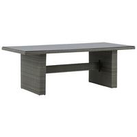 Gartentisch Padova ca. 200x100x74 cm Grau - Grau, KONVENTIONELL, Kunststoff (200/100/74cm) - Gardenson