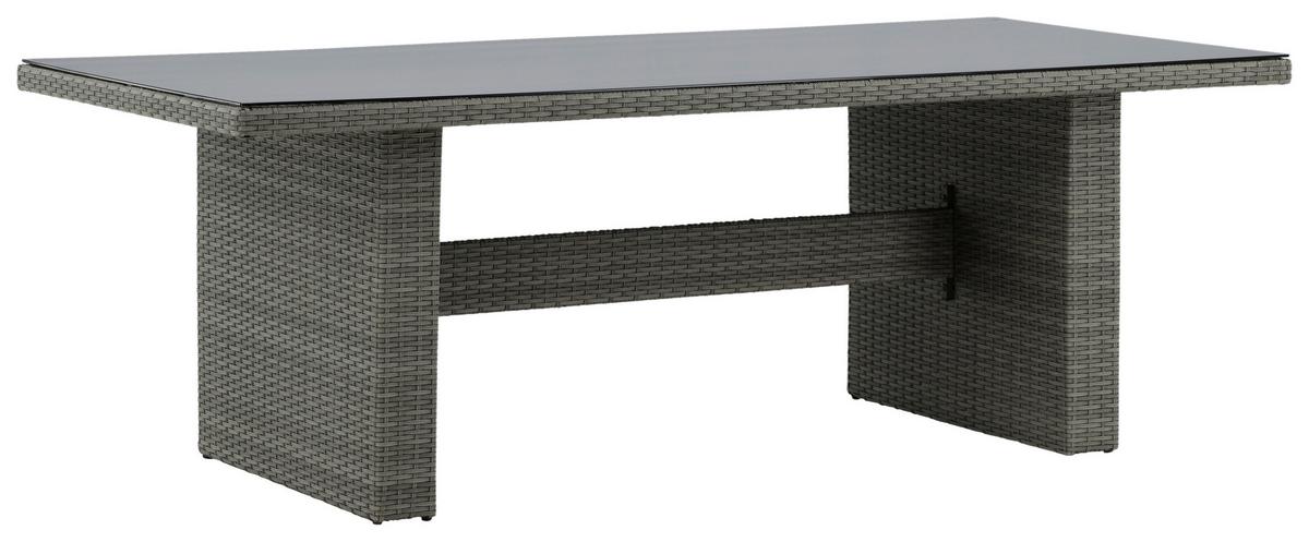 Gartentisch Padova ca. 200x100x74 cm Grau - Grau, KONVENTIONELL, Kunststoff (200/100/74cm) - Gardenson