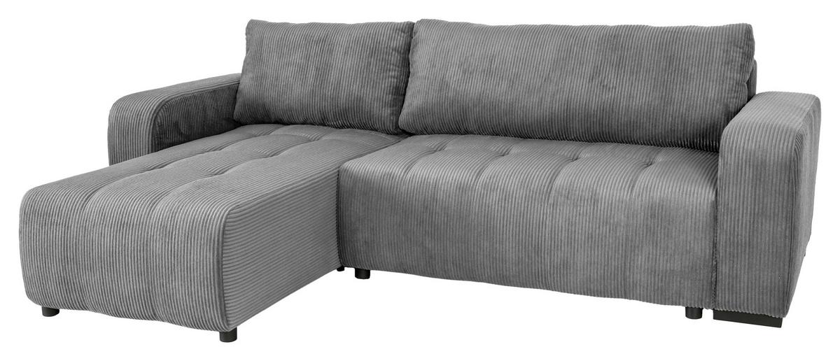 Ugaona Garnitura Marseille - crna/antracit, Trendi, drvo/metal (155/240cm)