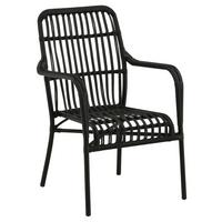 Loungesessel Rizal Schwarz - Schwarz, KONVENTIONELL, Kunststoff/Metall (57/90/64cm) - Gardenson