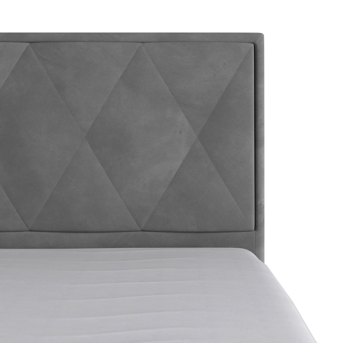 Boxspringbett Porto ca. 180x200 cm Hellgrau - Hellgrau/Schwarz, MODERN, Karton/Holzwerkstoff (180/200cm) - MID.YOU