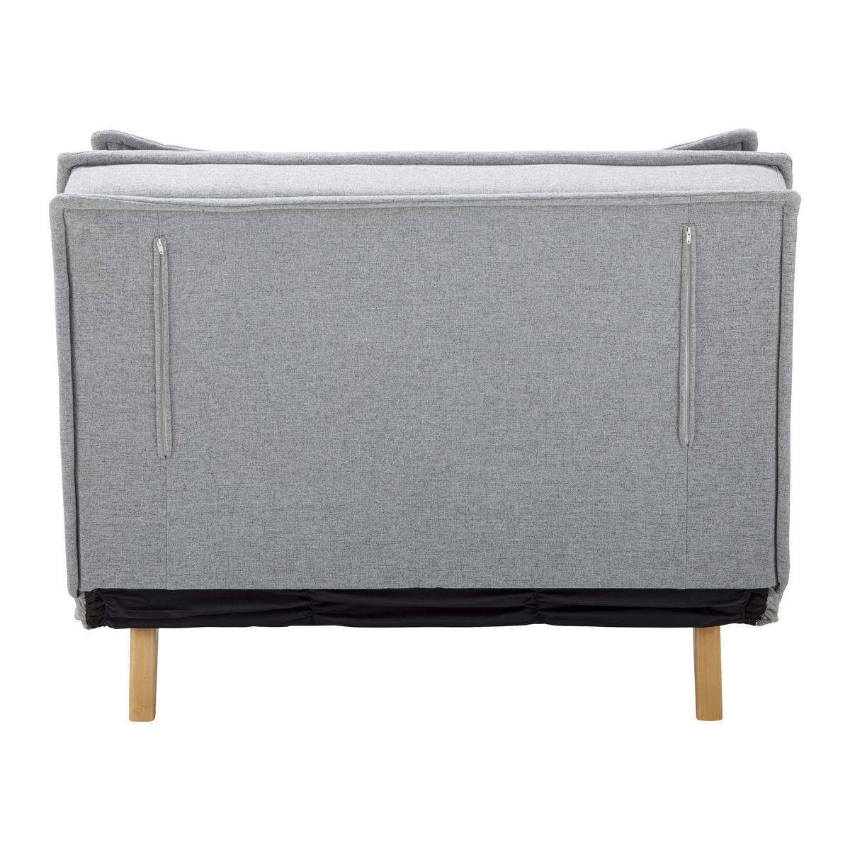 Fotelja Na Razvlačenje Layla - prirodne boje/svijetlo siva, Moderno, drvo/tekstil (104/92/84cm) - Bessagi Home