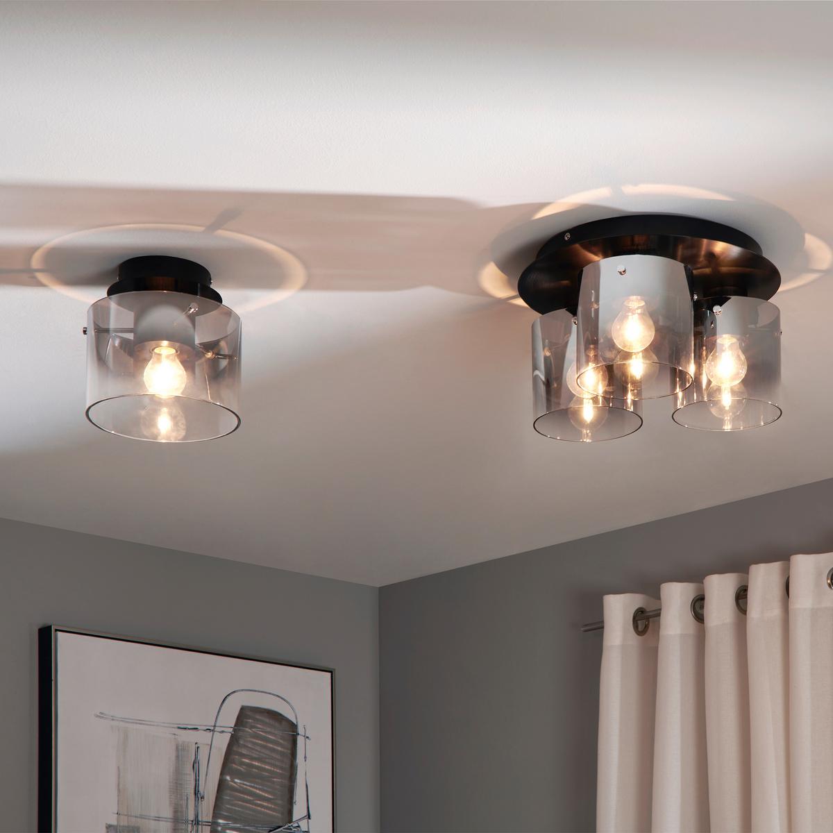 LAMPA SUFITOWA ALESUND - czarny, Design, metal/szkło (35/21,5cm) - Dieter Knoll