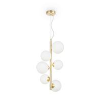 Pendelleuchte Dallas - Weiss/Goldfarben, Trend, Glas/Metall (29/170cm) - MAYTONI
