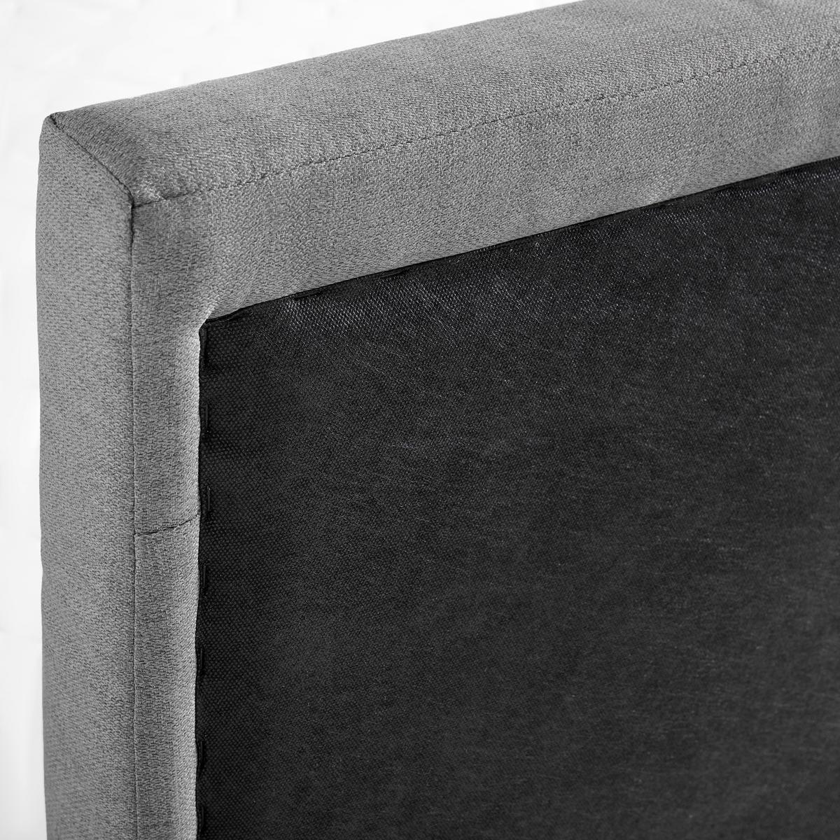 Boxbett Melina ca. 140x200 cm Grau mit Topper - Schwarz/Grau, MODERN, Holz/Kunststoff (140/200cm) - Bessagi Home