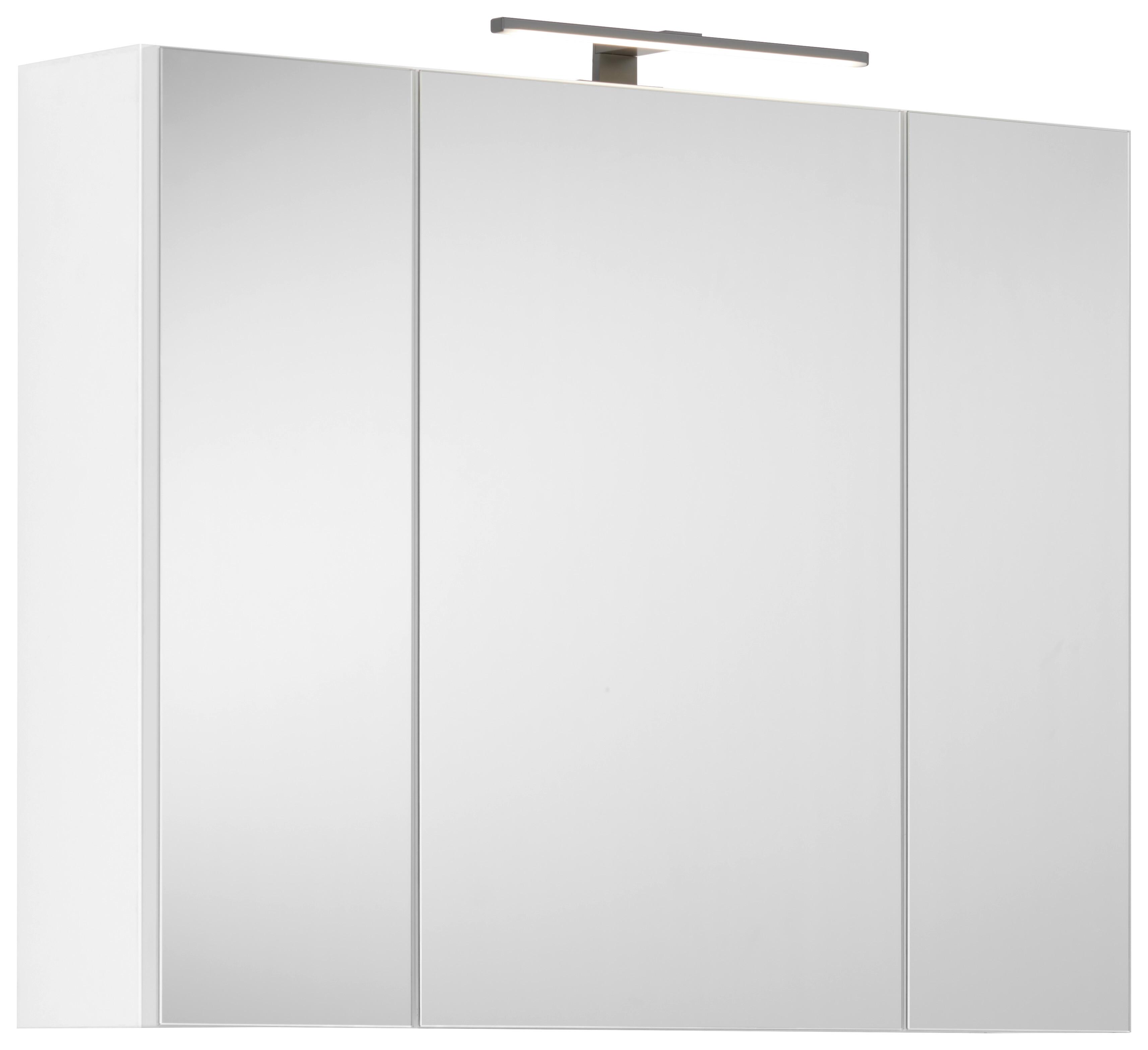 Omara Z Ogledalom Avanti, Bela - bela, Design, leseni material (80/63,1/17cm) - Hom`in