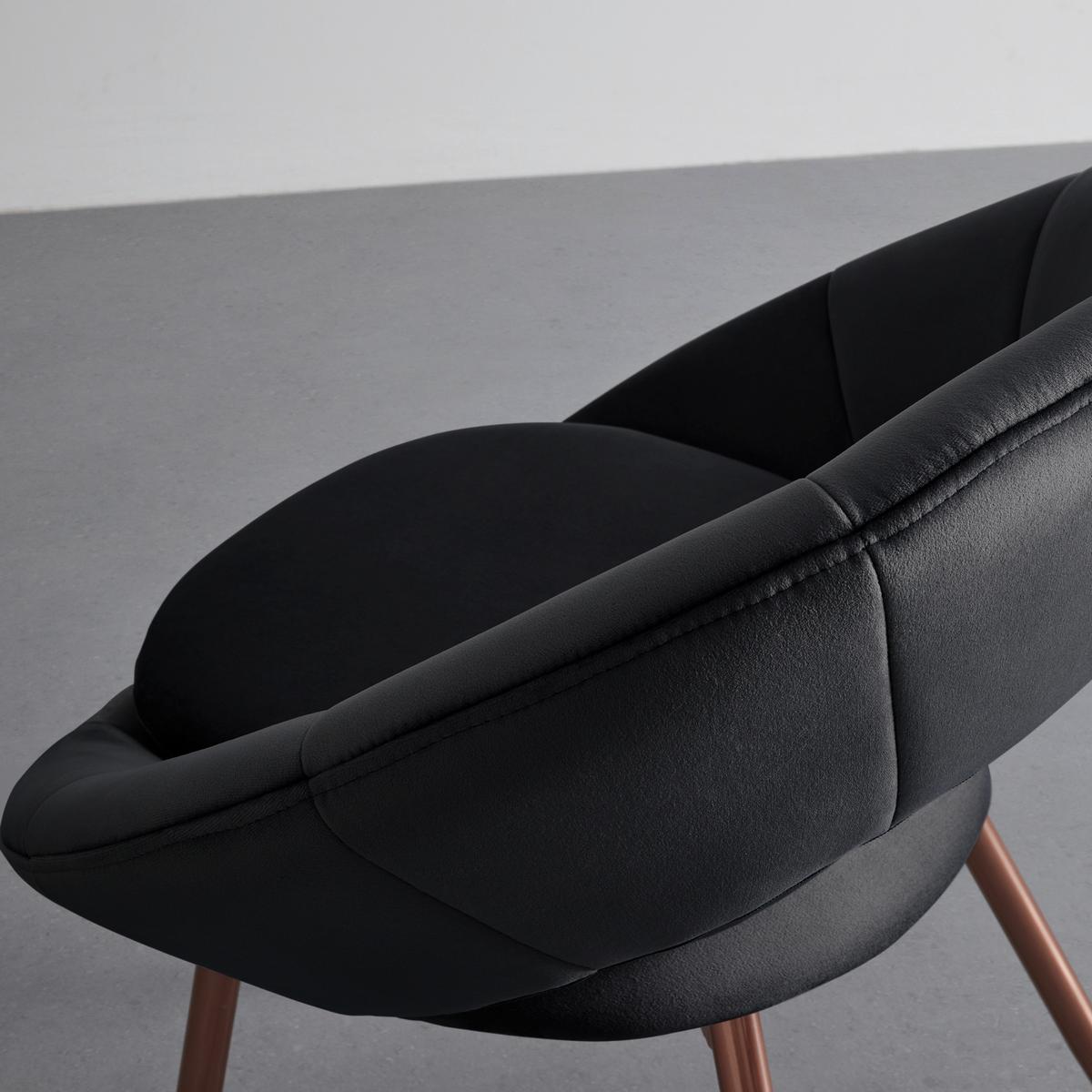 KRZESŁO Z PODŁOKIETNIKAMI LEVI - ciemnoszary, Modern, metal/drewno (67/74/60.5cm) - Bessagi Home