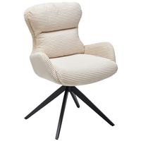 KRZESŁO Z PODŁOKIETNIKAMI VANJA - beżowy/czarny, Lifestyle, metal/tkanina (58/88/68cm) - MID.YOU