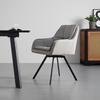 STOL MED ARMSTÖD BILLY - beige/svart, Modern, metall/trä (62/85/62cm) - Bessagi Home
