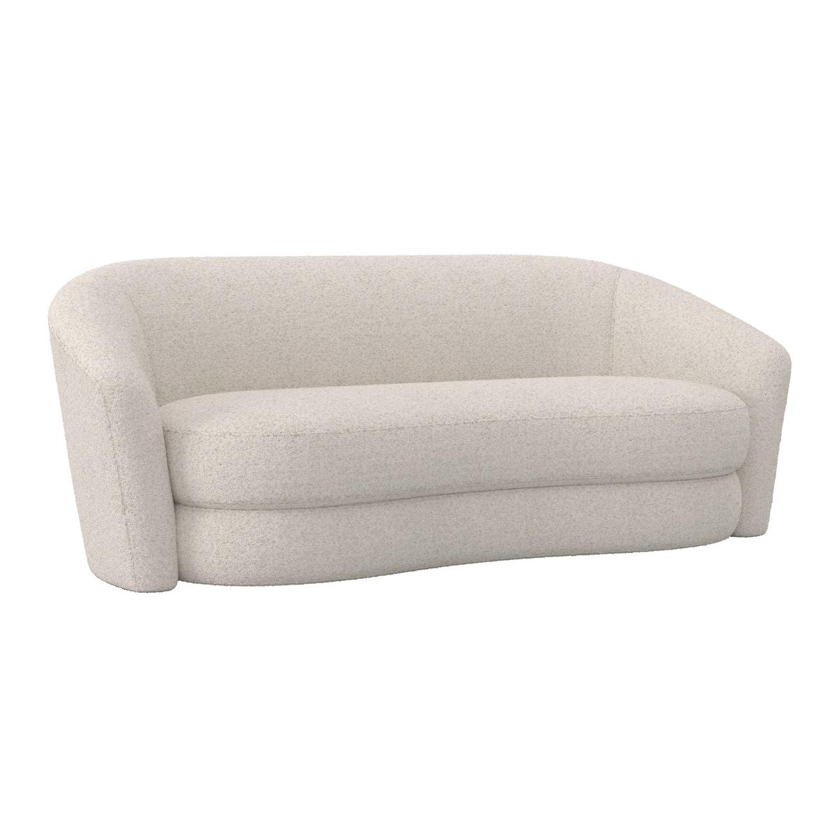 Sofa Isabel Creme Webstoff - Creme/Schwarz, MODERN, Holz/Kunststoff (197/72/86cm) - Bessagi Home