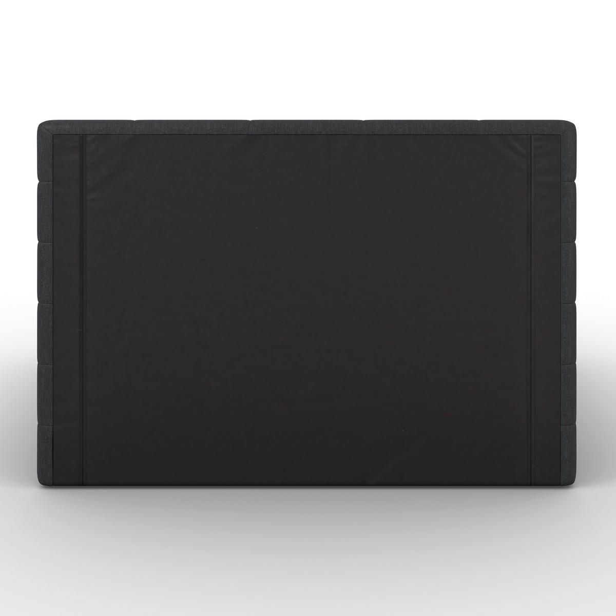 Boxspringbett Aria ca. 180x200 cm Dunkelgrau mit Topper - Dunkelgrau/Schwarz, MODERN, Holz/Kunststoff (180/200cm) - Bessagi Home