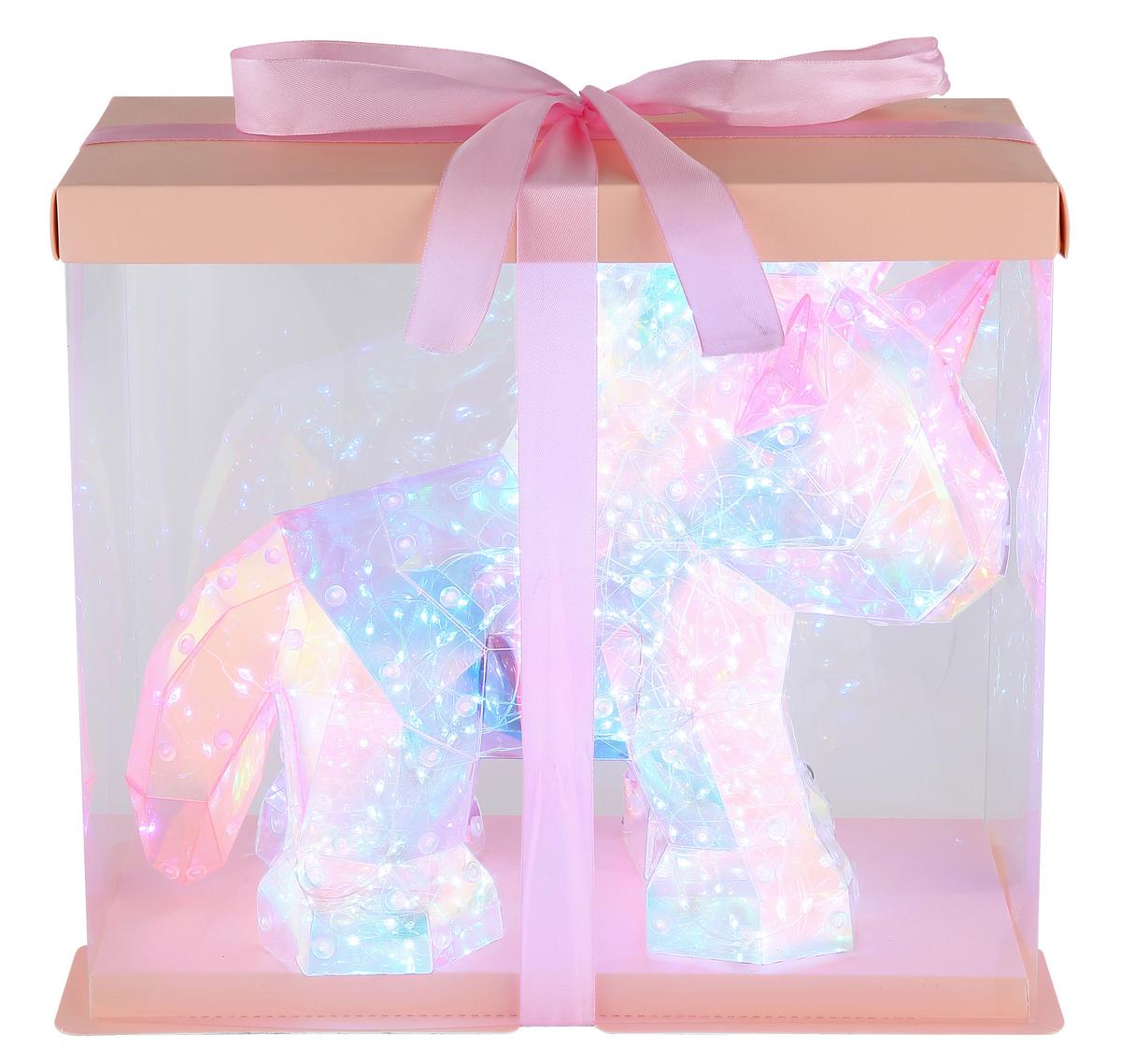 LED-TISCHLEUCHTE 28088N BRONDAR - Klar/Pink, Basics, Kunststoff (30/14/26cm) - Globo