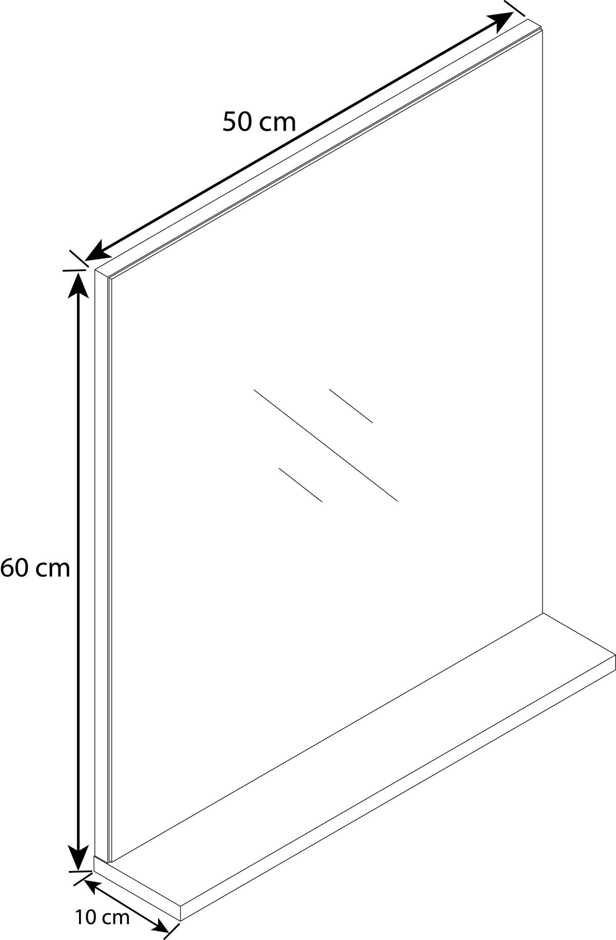 Badezimmer Landos ca. 124 cm Weiß/Honigeiche - Honigeiche/Weiß, MODERN, Holzwerkstoff (124cm) - MID.YOU