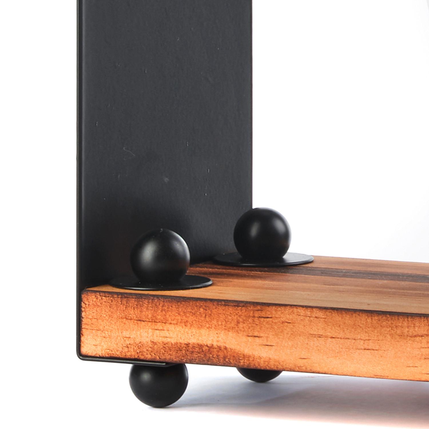 Tischleuchte Susan Braun/Schwarz max. 22 Watt - Schwarz/Braun, Natur, Holz/Metall (13/10/15cm)