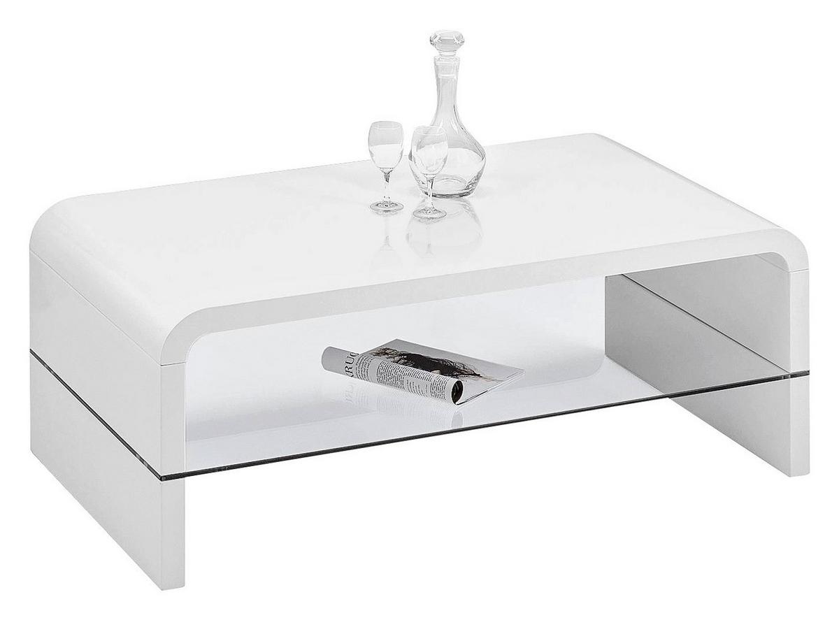Klubska Mizica Aruba, Bela, Visoki Sijaj - bela, Moderno, leseni material (110/40/60cm) - Mömax