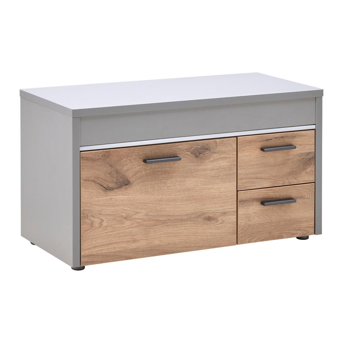 Garderobenbank Dynamic in Hellgrau - Modern, Holzwerkstoff (80/45/37cm) - Mömax