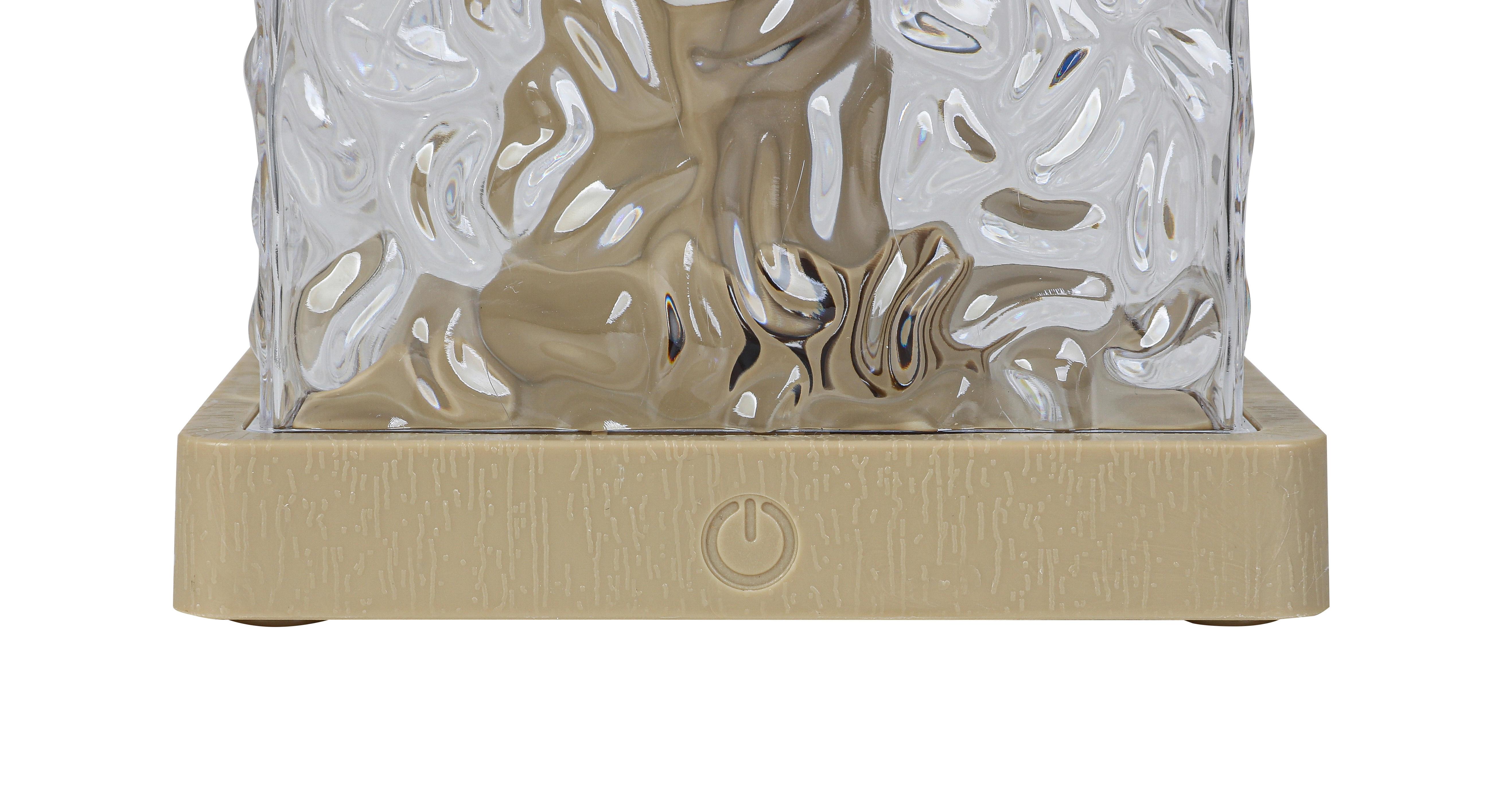 LED-BORDSLAMPA NIKA - sandfärgad/transparent, Modern, plast (11/11/11cm) - Mömax