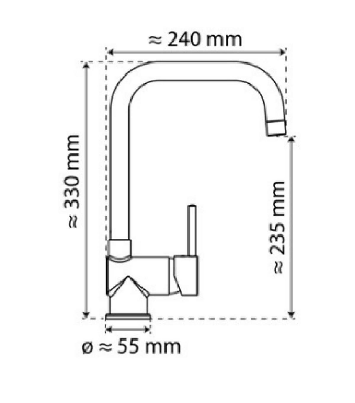 Küchenarmatur Sistant Stockholm Schwarz - Schwarz, Basics, Metall (5,7/33/23,1cm) - Sistant