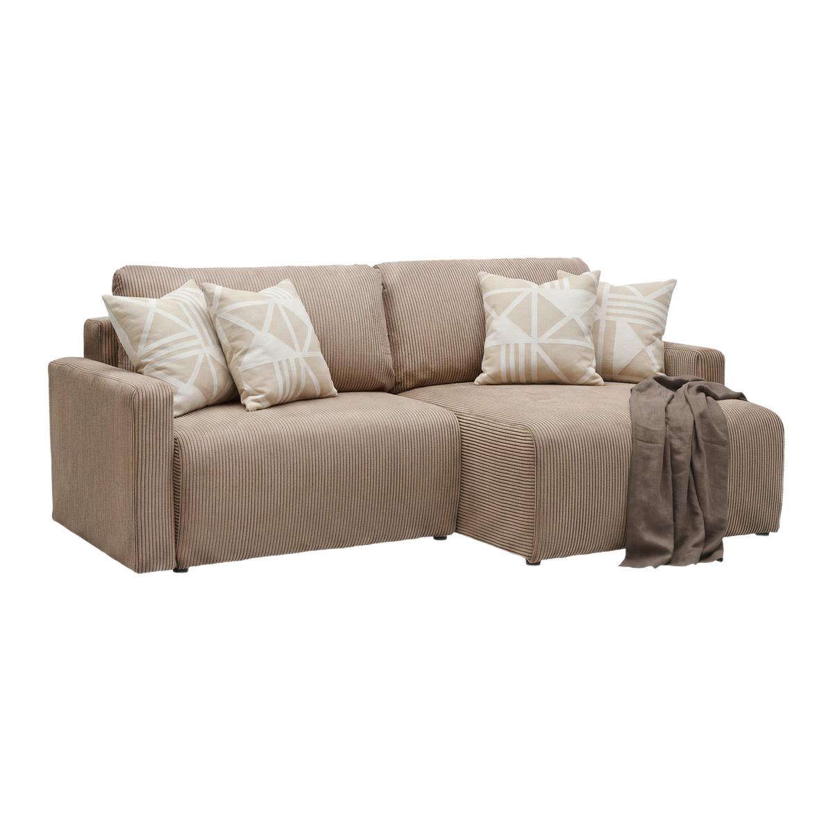 Ecksofa Dave Karamell - Karamell, MODERN, Textil (227/146cm) - Based