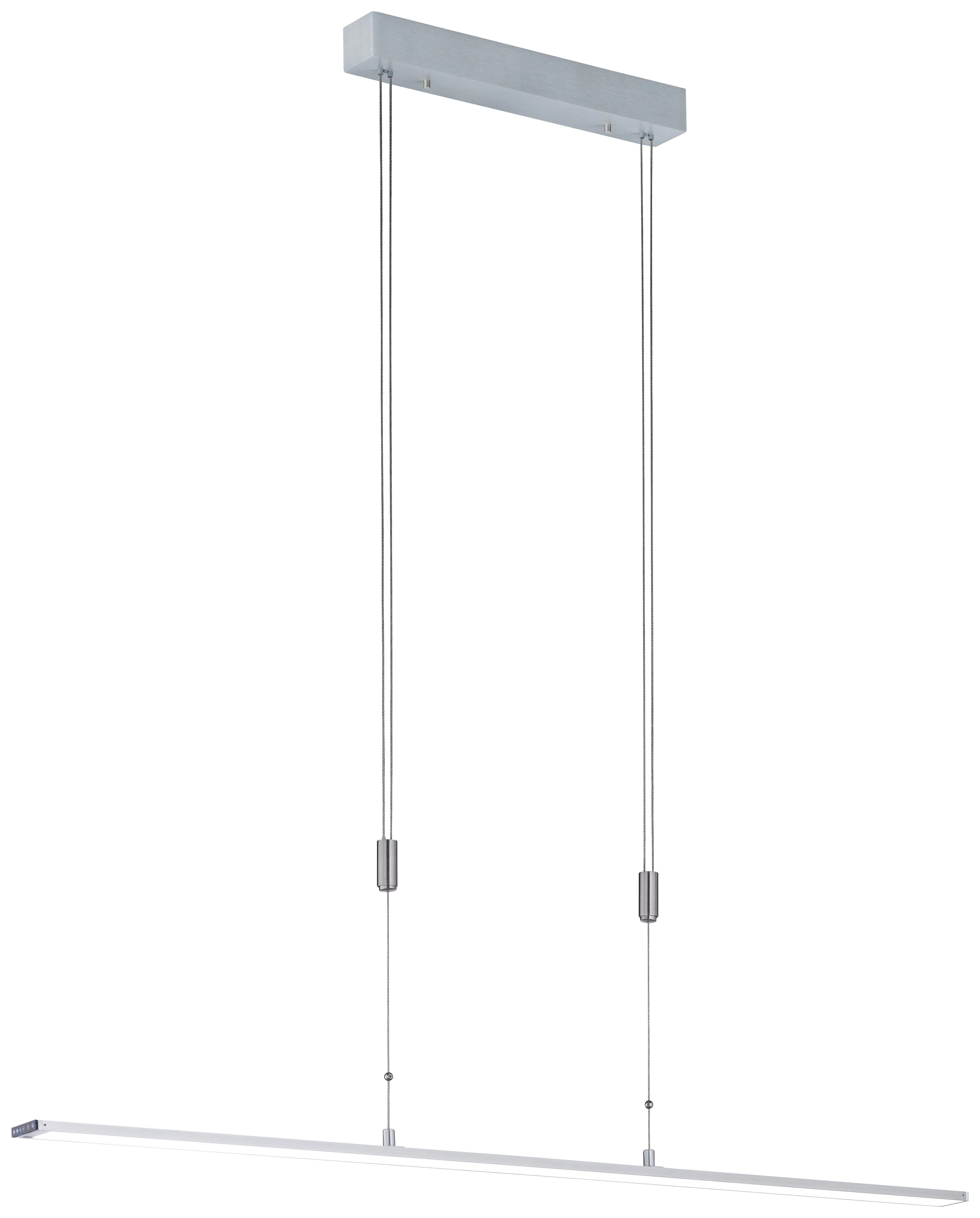 LAMPA WISZĄCA LED 60087 METZ - kolor aluminiowy, Konventionell, metal (120/100-200cm) - Fischer & Honsel